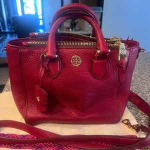 Tory Burch Robinson Double Zip Square Tote